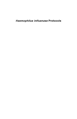 Haemophilus influenzae Protocols