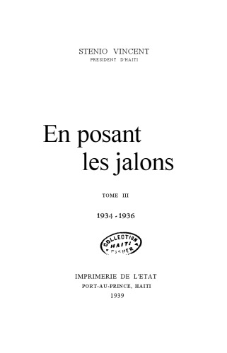 En posant les jalons