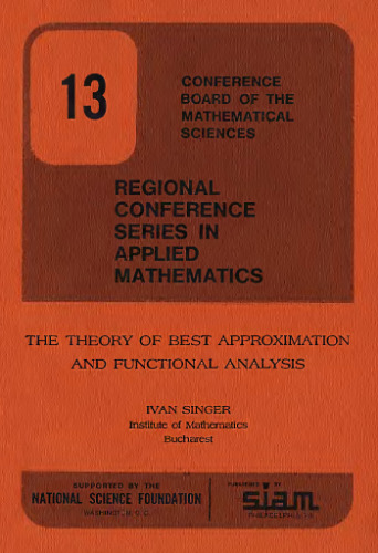 The Theory of Best Approximation and Functional Analysis