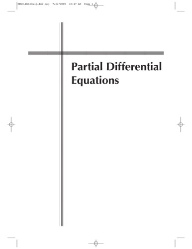 Partial differential equations: modeling, analysis, computation