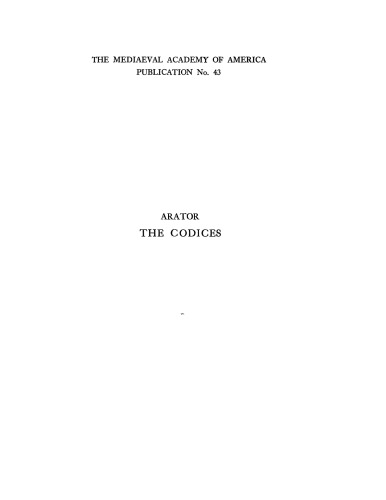 Arator: The Codices
