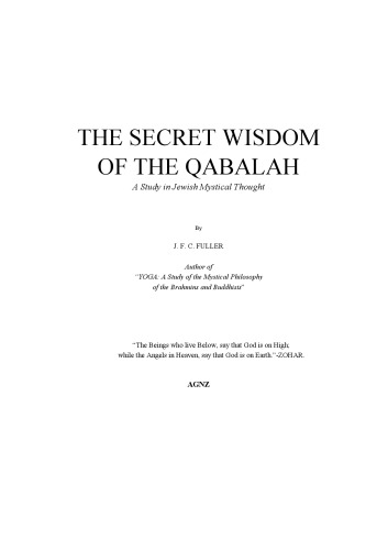 Secret Wisdom of Qabalah: A Study in Jewish Mystical Thought