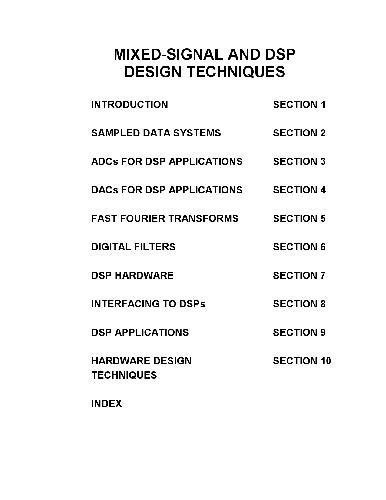 Mixed Signal and DSP Design Techniques ()
