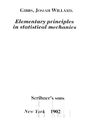 Elementary principles of statistical mechanics