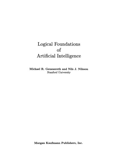 Logical Foundations of Artificial Intelligence