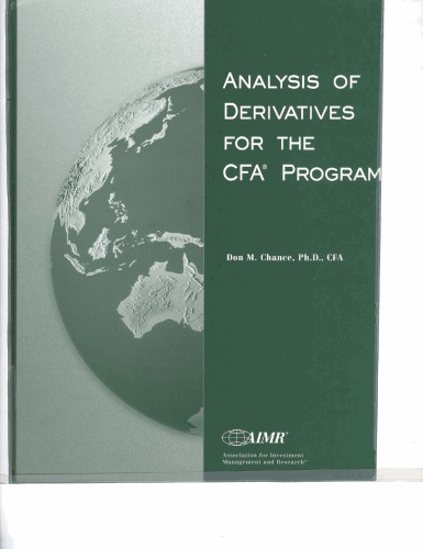 Analysis of Derivatives for the CFA Program