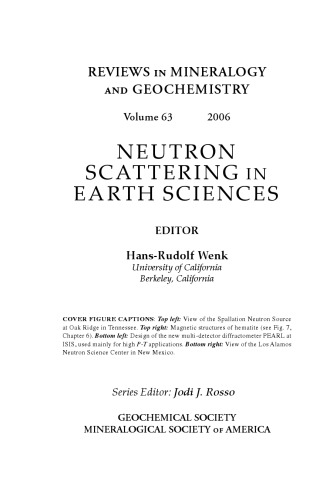 Neutron Scattering in Earth Sciences
