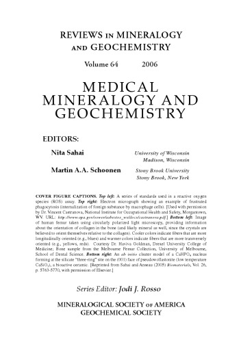 Medical Mineralogy and Geochemistry