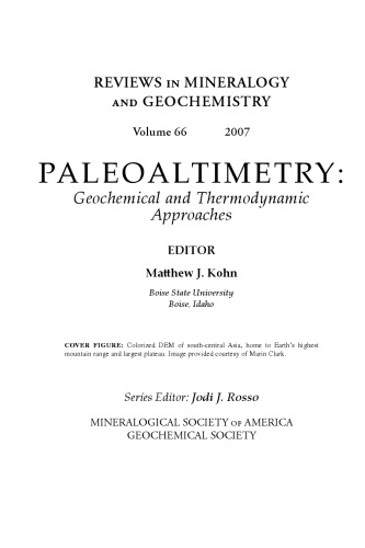 Paleoaltimetry