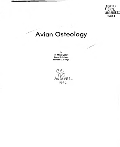 Avian osteology