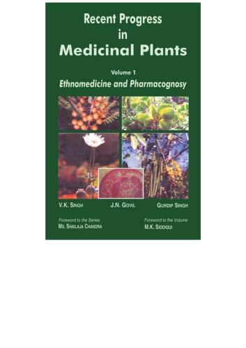 Ethnomedicine and Pharmacognosy