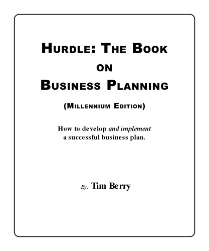 Hurdle: The Book on Business Planning