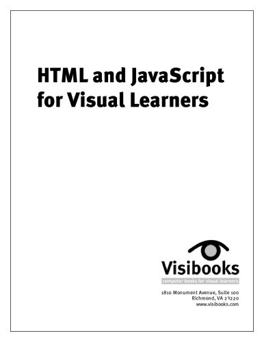 HTML and JavaScript for Visual Learners