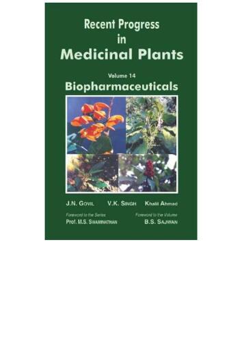 Recent Progress in Medicinal Plants