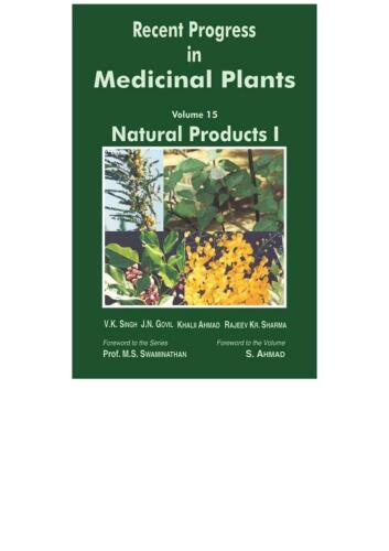 Recent Progress in Medicinal Plants