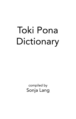 Toki Pona Dictionary