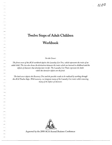 Twelve Steps of Adult Children Steps Workbook