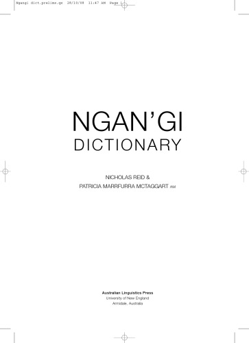 Ngan'gi Dictionary