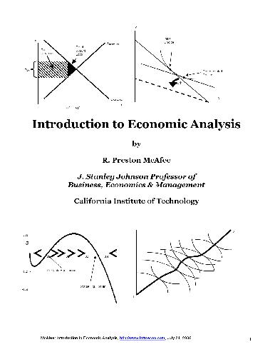 Introduction to Economic Analysis