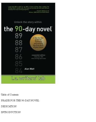 The 90-Day Novel: Unlock the story within