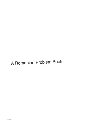 A Romanian Problem Book