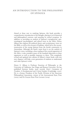 An Introduction to the Philosophy of Spinoza