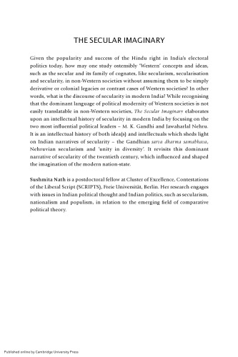 The Secular Imaginary: Gandhi, Nehru and the Idea(s) of India