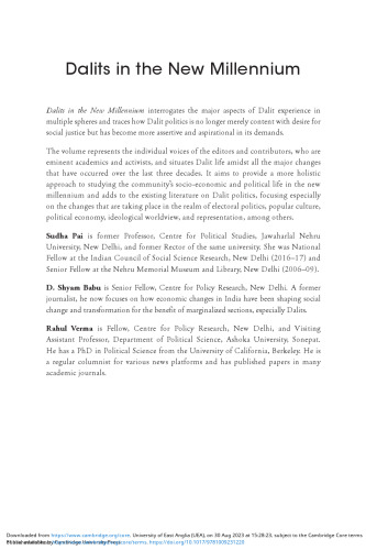 Dalits in the New Millennium