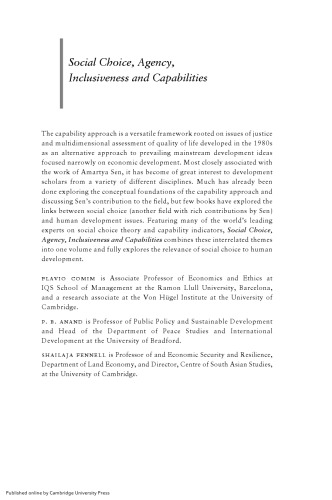 Social Choice, Agency, Inclusiveness and Capabilities