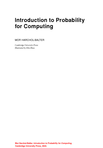 Introduction to Probability for Computing