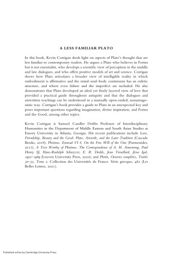 A Less Familiar Plato: From Phaedo to Philebus