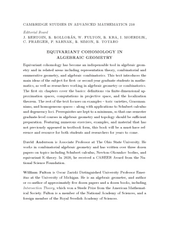 Equivariant Cohomology in Algebraic Geometry