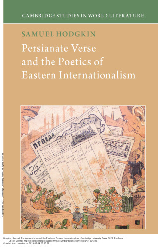Persianate Verse and the Poetics of Eastern Internationalism