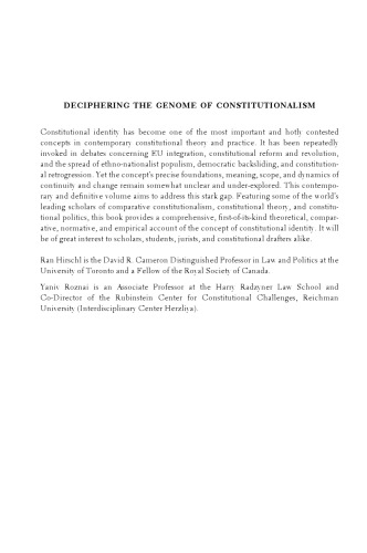 Deciphering the Genome of Constitutionalism: The Foundations and Future of Constitutional Identity