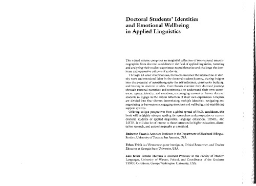 Doctoral students' identities and emotional wellbeing in applied linguistics