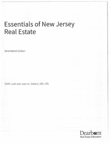 Essentials of New Jersey Real Estate