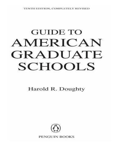 Guide to American Graduate Schools