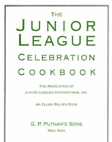 The Junior League Celebration Cookbook