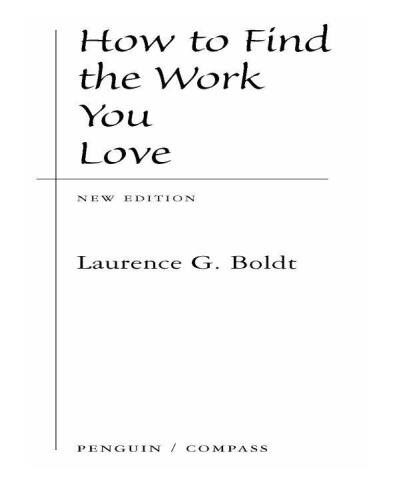 How to Find the Work You Love