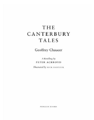 The Canterbury Tales: A Retelling by Peter Ackroyd (Deluxe Edition)