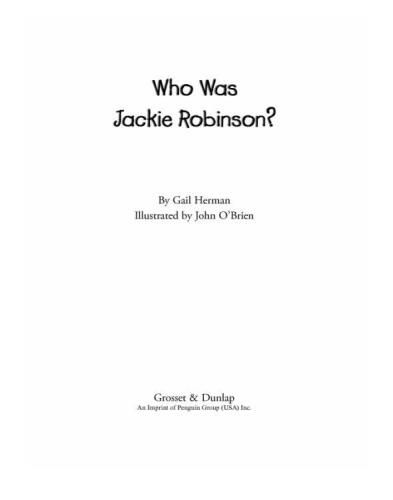 Who Was Jackie Robinson?