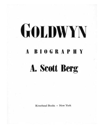 Goldwyn: A Biography