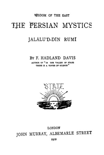 Wisdom of the Eas t:The Persian Mystics