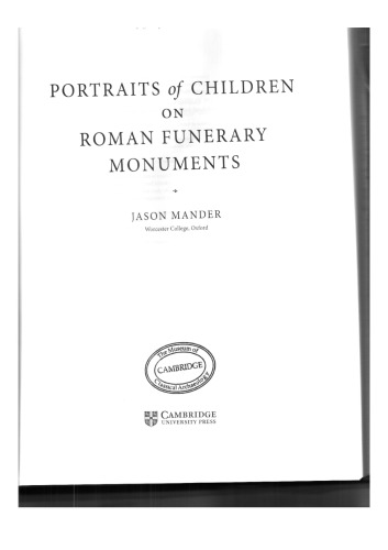 Portraits of Children on Roman Funerary Monuments