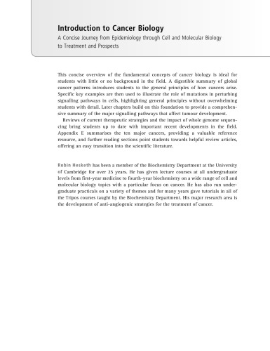Introduction to cancer biology