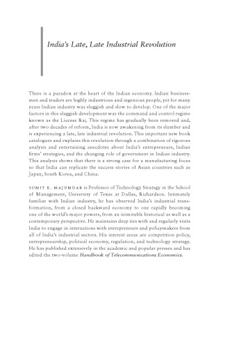 India's late, late industrial revolution : democratizing entrepreneurship