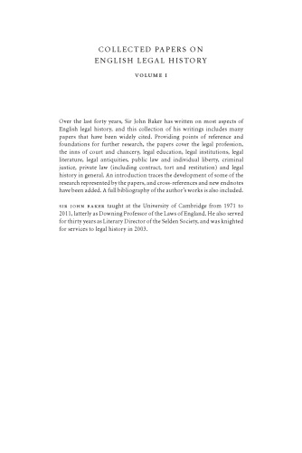 Collected Papers on English Legal History