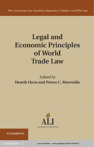 Legal and Economic Principles of World Trade Law