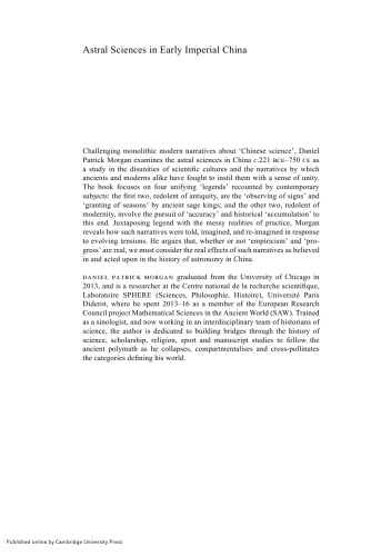 Astral Sciences in Early Imperial China: Observation, Sagehood and the Individual