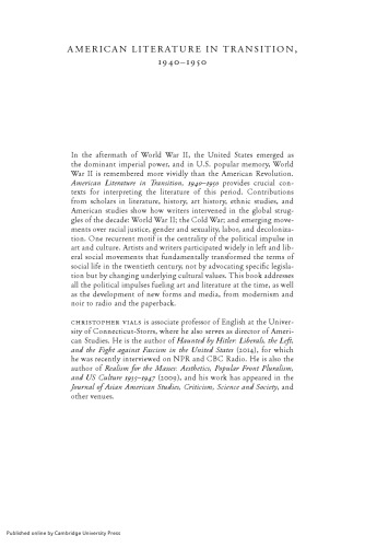 American Literature in Transition, 1940–1950